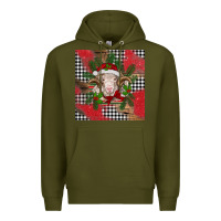 Army Green Christmas merino Premium Hoodie - BarkalooDesign