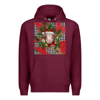 Burgundy Christmas merino Premium Hoodie - BarkalooDesign