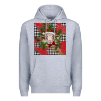 Heather Grey Christmas merino Premium Hoodie - BarkalooDesign