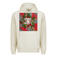 Oatmeal Heather Christmas merino Premium Hoodie - BarkalooDesign
