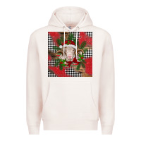 Pale Pink Christmas merino Premium Hoodie - BarkalooDesign