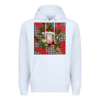 White Christmas merino Premium Hoodie - BarkalooDesign