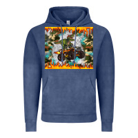 Vintage Denim monster truck dinosaur t rex tumbler Vintage Hoodie - Artiststas