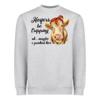 Heather Grey heifer's be trippin' charolais cow Heavyweight Sweatshirt - RanaPortraitStore