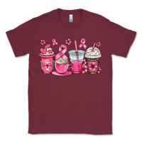 Burgundy breast cancer coffee cups Classic Tee - OliviaCreatesArt
