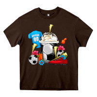 Chocolate Brown Soccer Frappe Coffee Heavy Core Tee - FaDigitalArtStudio