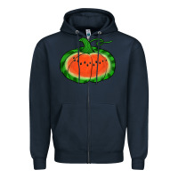 Navy watermelon pumpkin Zipper Hoodie - Jasminsmagicworld