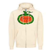 Sandshell watermelon pumpkin Zipper Hoodie - Jasminsmagicworld