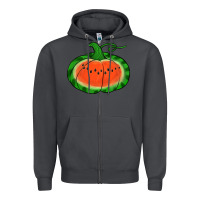 Smoke watermelon pumpkin Zipper Hoodie - Jasminsmagicworld