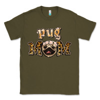 Army Green Pug Mom Classic Tee - Jasminsmagicworld