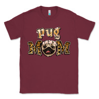 Burgundy Pug Mom Classic Tee - Jasminsmagicworld