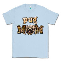 Dusty Blue Pug Mom Classic Tee - Jasminsmagicworld