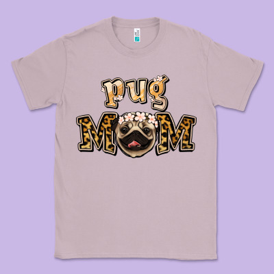 Pug Mom Classic Tee Designed By Jasminsmagicworld