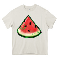 Cream watermelon sliece Heavy Core Tee - Jasminsmagicworld