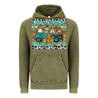 Vintage Olive western fall truck gnomes tumbler Vintage Hoodie - Artiststas
