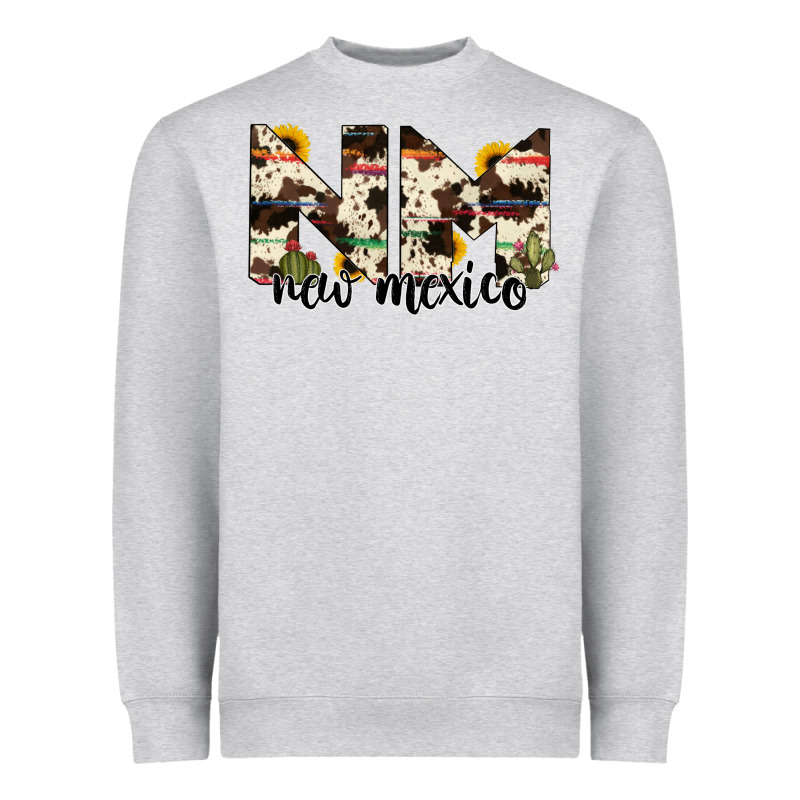 New Mexico State Cowhide Serape Cactus Heavyweight Sweatshirt by RanaPortraitStore | Teevron