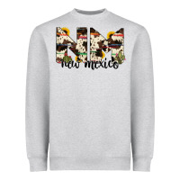 Heather Grey new mexico state cowhide serape cactus Heavyweight Sweatshirt - RanaPortraitStore