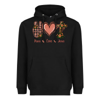 Black Peace Love Jesus Heavyweight Hoodie - Jasminsmagicworld