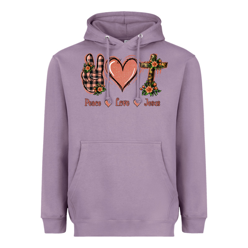 Peace Love Jesus Heavyweight Hoodie by Jasminsmagicworld | Teevron
