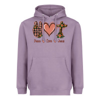 Lavender Peace Love Jesus Heavyweight Hoodie - Jasminsmagicworld