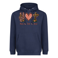Navy Peace Love Jesus Heavyweight Hoodie - Jasminsmagicworld