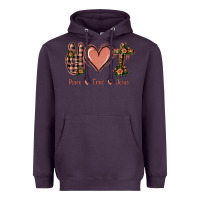 Plum Peace Love Jesus Heavyweight Hoodie - Jasminsmagicworld