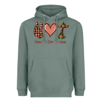 Sage Peace Love Jesus Heavyweight Hoodie - Jasminsmagicworld