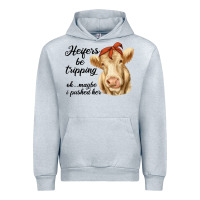 Heather Grey heifer's be trippin' charolais cow Urban Hoodie - RanaPortraitStore