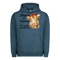 Pigment Midnight Navy heifer's be trippin' charolais cow Urban Hoodie - RanaPortraitStore