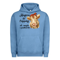 Pigment Pebble Blue heifer's be trippin' charolais cow Urban Hoodie - RanaPortraitStore