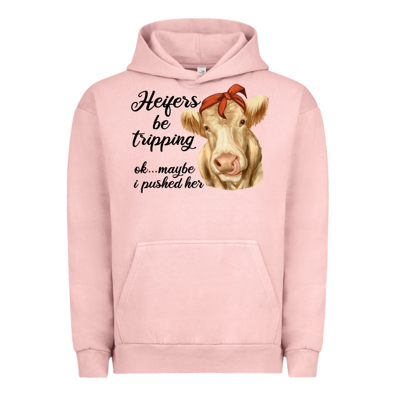 Heifer's Be Trippin' Charolais Cow Urban Hoodie by RanaPortraitStore | Teevron