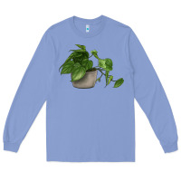 Colony Blue Philodendron Long Sleeve Tee - LillyAllenDesigns