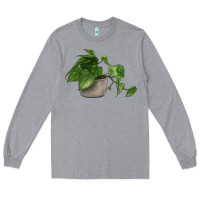 Heather Grey Philodendron Long Sleeve Tee - LillyAllenDesigns