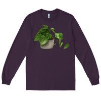 Plum Philodendron Long Sleeve Tee - LillyAllenDesigns