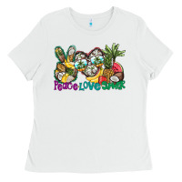 White Peace Love Summer Ladies Tee - CowhideDigitalArt