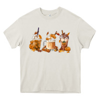 Cream Fall Coffees Heavy Core Tee - FaDigitalArtStudio