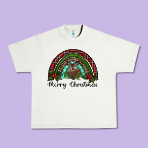 Reindeer Rainbow Christmas Urban Heavy Tee Designed By Ranaportraitstore