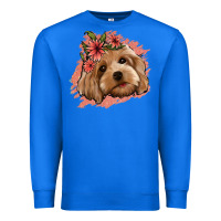 True Royal cockapoo floral pink glitter Premium Sweatshirt - Jasminsmagicworld