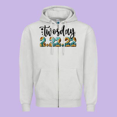 2 22 22 Twosday Zipper Hoodie Designed By Ranaportraitstore