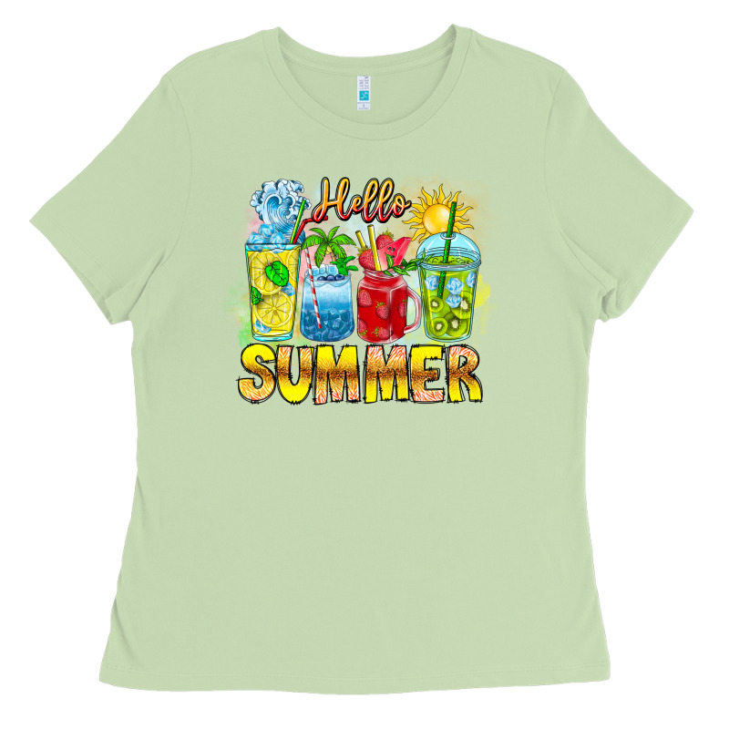 Hello Summer Ladies Tee by CowhideDigitalArt | Teevron