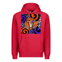 Cardinal halloween bull skull Premium Hoodie - BarkalooDesign