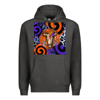 Charcoal Heather halloween bull skull Premium Hoodie - BarkalooDesign