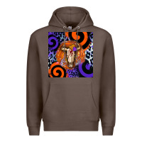 Coffee halloween bull skull Premium Hoodie - BarkalooDesign