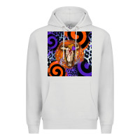 Dove Grey halloween bull skull Premium Hoodie - BarkalooDesign