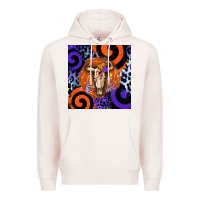 Pale Pink halloween bull skull Premium Hoodie - BarkalooDesign