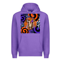 Purple halloween bull skull Premium Hoodie - BarkalooDesign