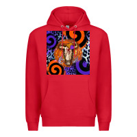 Red halloween bull skull Premium Hoodie - BarkalooDesign