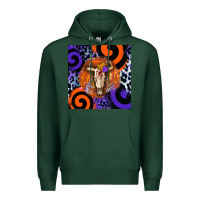 Sports Green halloween bull skull Premium Hoodie - BarkalooDesign