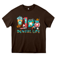 Chocolate Brown Dental Life Dentist Coffee Cups Heavy Core Tee - FaDigitalArtStudio