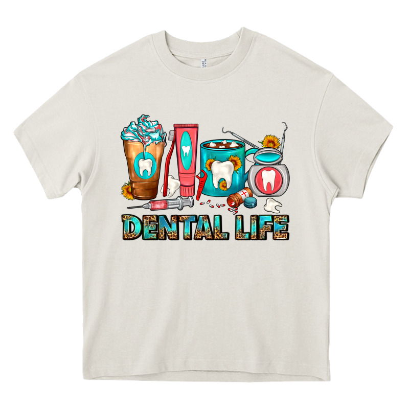 Dental Life Dentist Coffee Cups Heavy Core Tee by FaDigitalArtStudio | Teevron